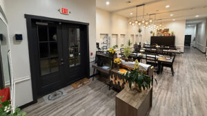 Our family-style dining room is great for all kinds of fun activities